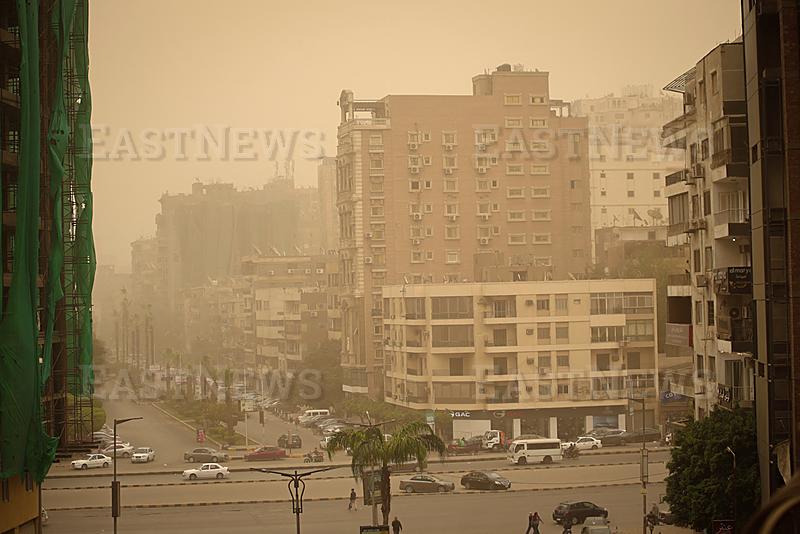 A Dust Storm Accompanied By Strong Winds Hits Cairo