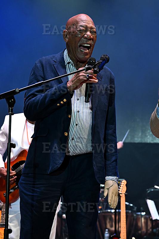Morgan Freeman`s Symphonic Blues Experience performs during Beatles On The Beach