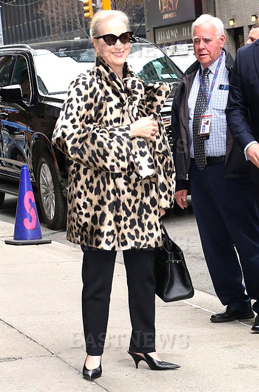 Meryl Streep seen at The Late Show with Stephen Colbert