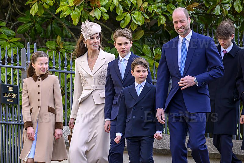 Royal Easter Mattins Service, St George`s Chapel, Windsor, UK