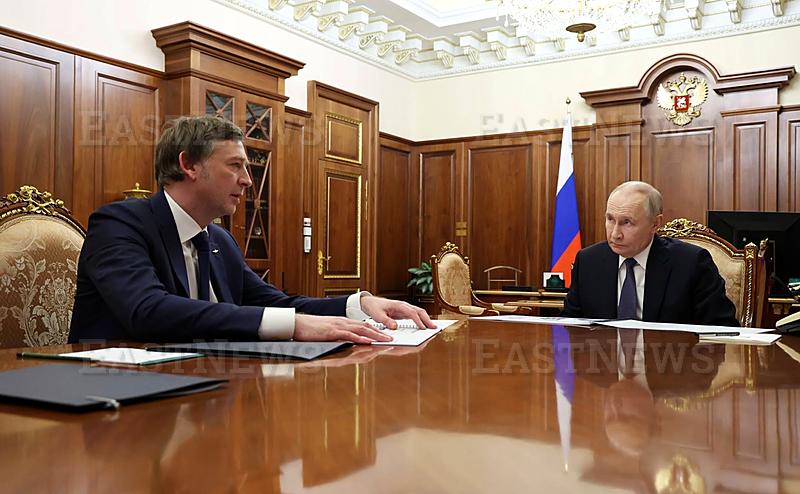 Russian President Vladimir Putin holds a working meeting with Aeroflot CEO and Chairman of the Board Sergey Alexandrovsky in Moscow,
