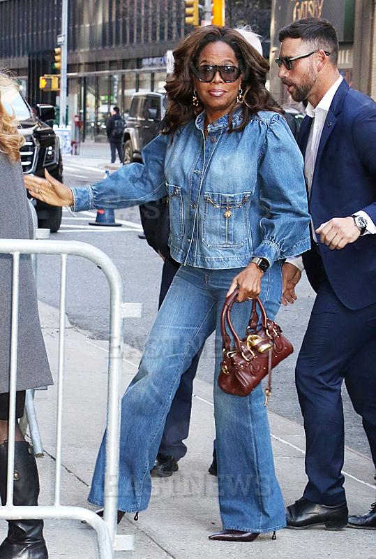 Oprah Winfrey seen at The Late Show with Stephen Colbert